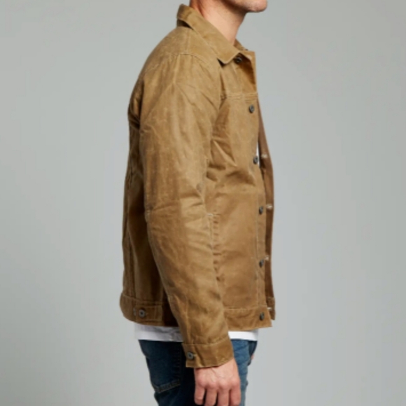 Flint & Tinder Flannel-lined Waxed Trucker Jacket - Picture 7 of 15